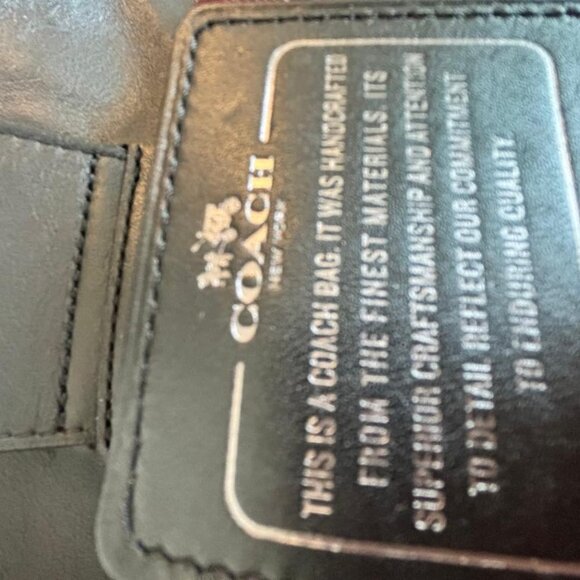 Coach Stanton Carryall Satchel Metallic Cherry Pebbled Leather Detachable Strap - Picture 8 of 10